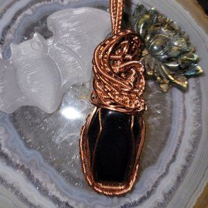 Copper coffin pendant